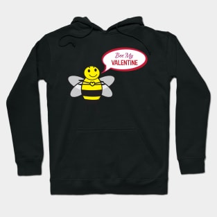 Bee my Valentine Cute bee illustration Hoodie